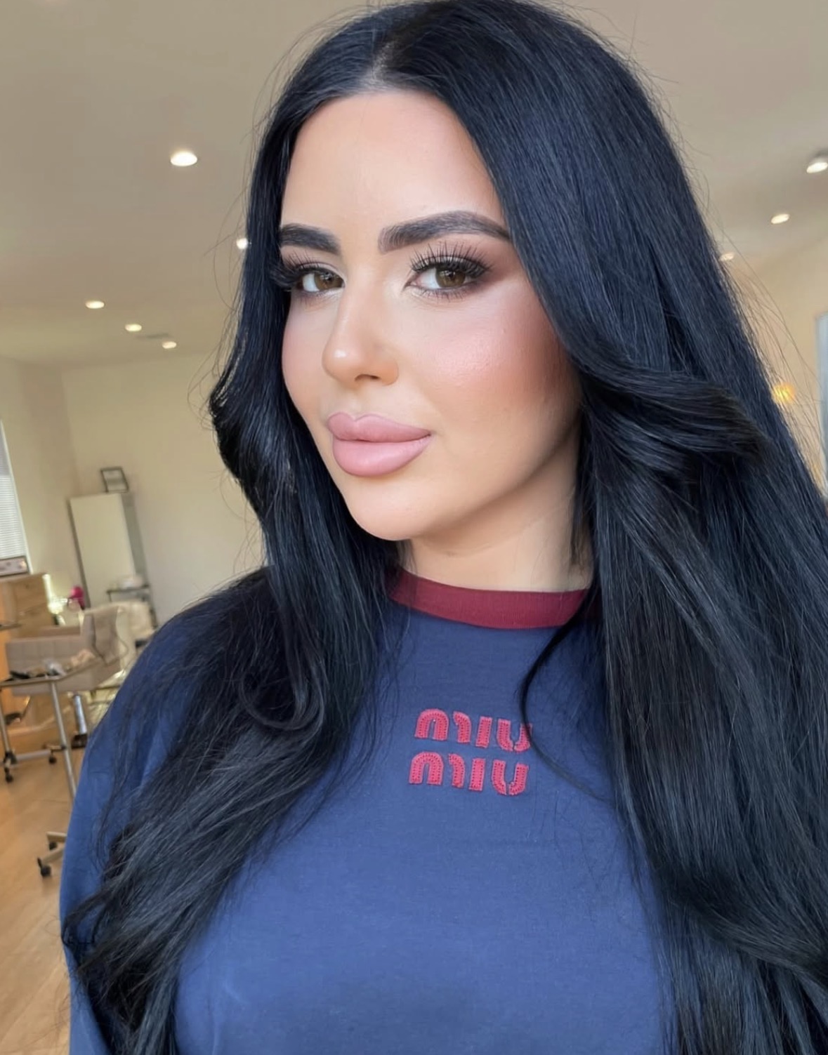 Soft glam with bronzed eye and nude lip